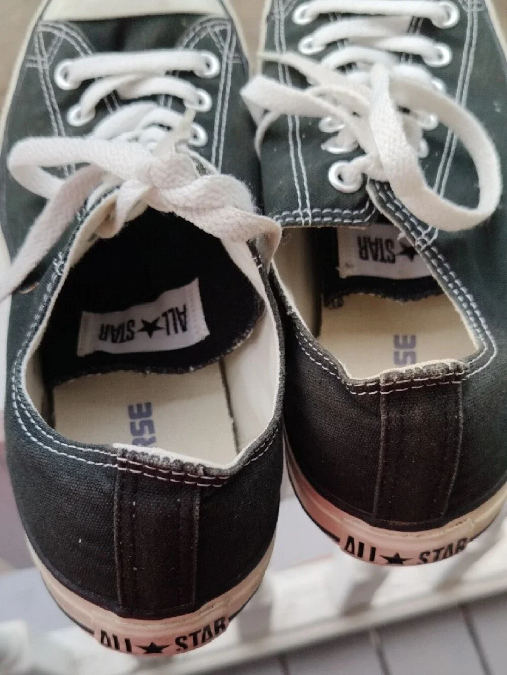 Converse Black Canvas Low-Top Sneakers with White Laces